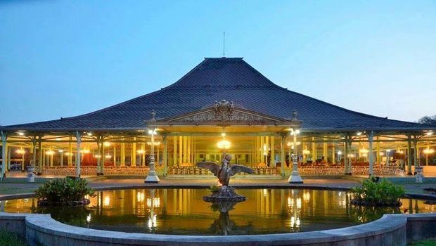 Pura Mangkunegaran atau Pendopo Pura Mangkunegaran, Kota Solo, Jawa Tengah sebagai lokasi pernikahan Kaesang Pangarep dengan Erina Gudono. (Dok. Facebook @puromangkunegaranofficialpage )
