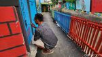 Kreatif! Gang Pinggir Kali di Tanah Abang Ini Dicat Warna-warni