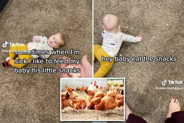 Aneh! Ibu Ini Ajarkan Anaknya Makan di Lantai Seperti Ayam