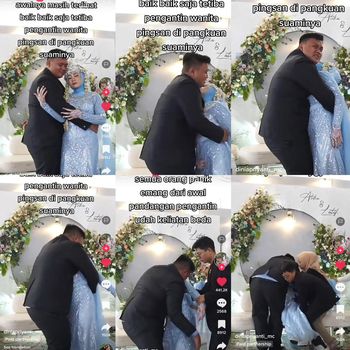 Beredar viral pengantin wanita pingsan ketika berada di atas pelaminan.
