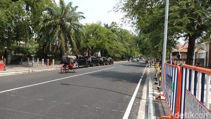 Suasana Kawasan ngarsopuro Solo, Selasa (6/12/2022).