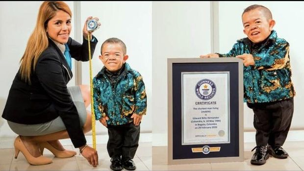Edward Nino memegang rekor 'Pria Terpendek di Dunia' dengan tinggi 72,10 cm. Namun menurutnya fisik bukan segalanya. Baginya, yang penting adalah kebaikan hati.