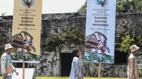 Puta Dino Kayangan berkesempatan menggelar peragaan busana kain tenun Tidore saat pagelaran Gernas BBI Maluku Utara 2022.