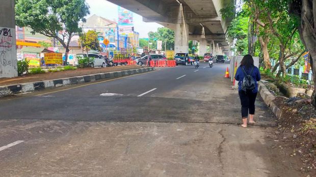 Lubang mirip sumur di Jl Sholis Kota Bogor selesai diperbaiki,
