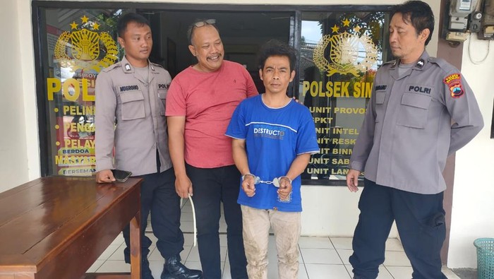 Tersangka pencurian kotak amal ditahan Polsek Simo, Boyolali.