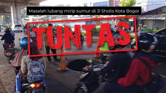 Masalah lubang mirip sumur di Jl Sholis Kota Bogor, Tuntas.