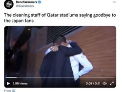 Heran Fans Jepang Tetap Bersihkan Stadion Walau Disikat Kroasia