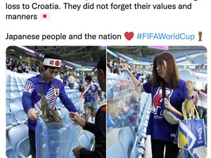 Wanita Jepang Kecam Aksi Fans Bola Bersihkan Stadion Piala Dunia, Ini Alasannya