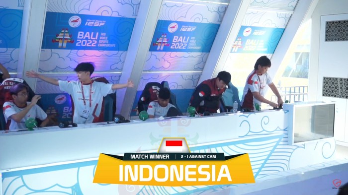 Usai sudah babak final upper bracket IESF 14th World Esports Championships cabang game Mobile Legends. Indonesia akhirnya menang dari lawannya, Kamboja.