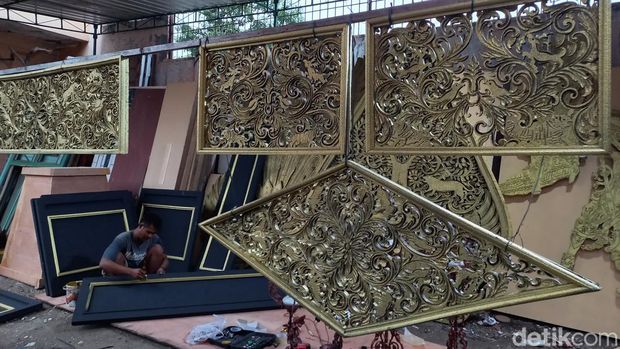 Owner Asmoro Decoration Ranu Asmoro (40) mengungkapkan ide di balik tema Mataram Islam acara Tasyakuran Pernikahan Kaesang Pangarep dan Erina Gudono, Selasa (6/112/2022).