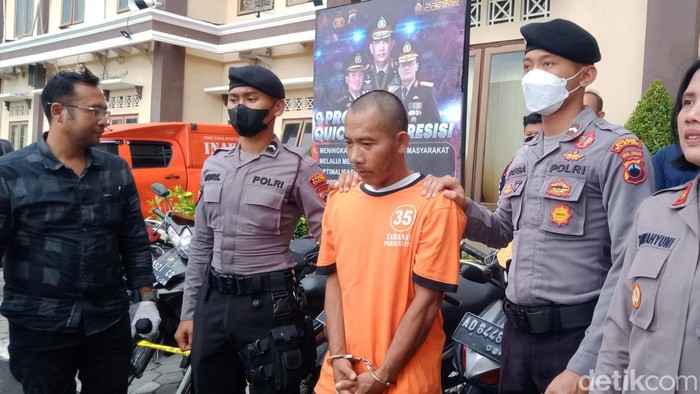 Pencuri motor yang tukar curiannya dengan sepeda ontel curian, Klaten, Selasa (6/12/2022).