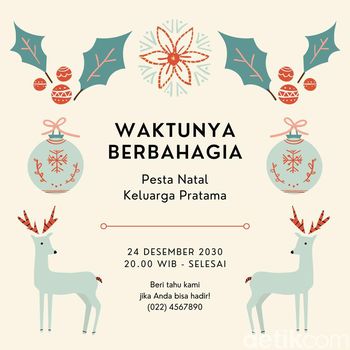 Contoh undangan Natal
