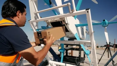 Penampakan Perdana Kurir Taksi Terbang Amazon Terbaru