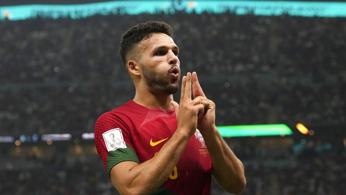 Goncalo Ramos cetak hat-trick saat Portugal libas Swiss 6-1 (AP/Alessandra Tarantino)