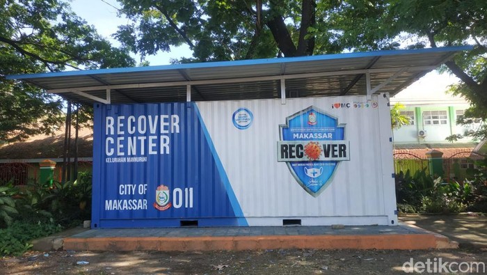 Kontainer Makassar Recover Center di Kelurahan Mannuruki, Rappocini, Makassar.