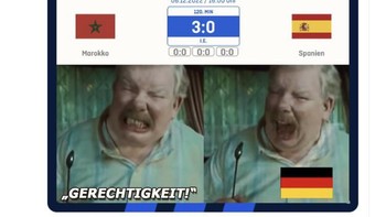 Jerman ngetawain Spanyol. Pembalasan.... Foto: Twitter