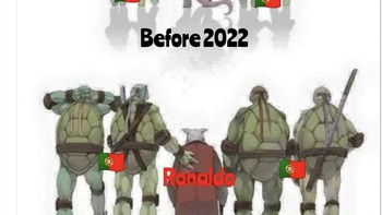 Meme Ronaldo saat ini sudah mulai tua sehingga tidak bisa lagi tampil seperti dulu memimpin Portugal. Foto: Twitter