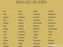 10 Nama Sunda yang Sudah Hilang, Masyarakat Pilih Nama Ini Untuk Anaknya