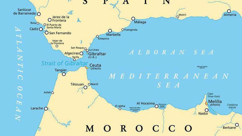 Peta Spanyol dan Maroko