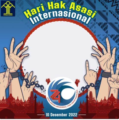Twibbon Hari HAM 2022 bisa digunakan untuk memeriahkan peringatannya tanggal 10 Desember. Hari HAM untuk memperingati hak-hak yang dapat dimiliki setiap orang.