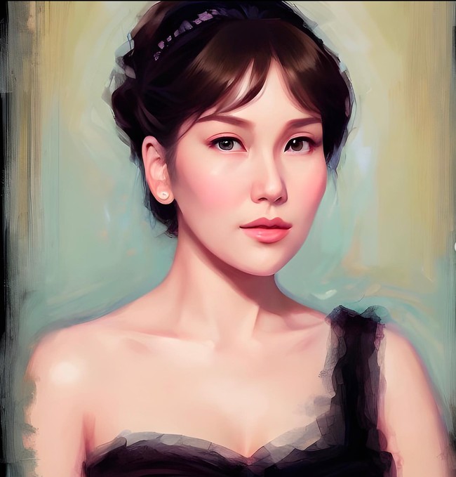 Tak mau ketinggalan, Ayu Ting Ting juga mengikuti tren AI Avatar. Tampil berponi dengan rambut yang sudah ditata ke belakang, penampilann Ayu dalam foto yang satu ini jadi semakin terlihat mirip dengann wanita Korea. Foto: Instagram