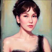 Tak mau ketinggalan, Ayu Ting Ting juga mengikuti tren AI Avatar. Tampil berponi dengan rambut yang sudah ditata ke belakang, penampilann Ayu dalam foto yang satu ini jadi semakin terlihat mirip dengann wanita Korea. Foto: Instagram