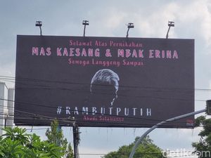 Misteri Baliho Rambut Putih Nebeng di Pernikahan Kaesang-Erina
