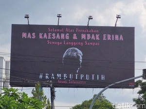 Ada Baliho Rambut Putih Selamati Kaesang-Erina di Solo, Ini Respons Ganjar