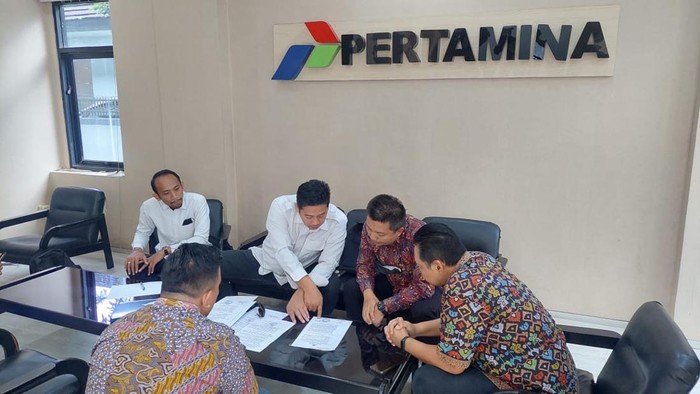 Bareskrim geledah kantor Pertamina di Banjarmasin, Kalsel, Rabu (7/12/2022).