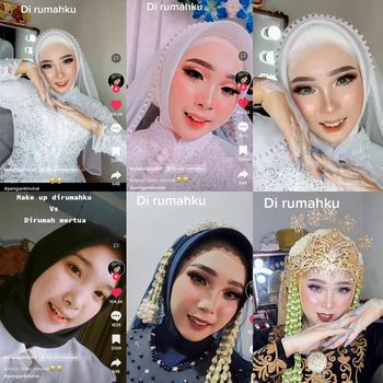 Beredar foto makeup pilihan sendiri dan di rumah mertua viral di media sosial.