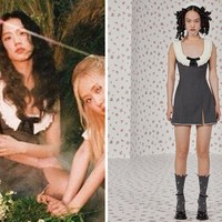 Bintang drama Korea Snowdrop ini tak kalah memesona dengan styling rambut ikal. Jisoo BLACKPINK tampil dalam balutan gaun serupa maid dress dari Shushu/Tong 2023. Foto: dok. TIME Magazine