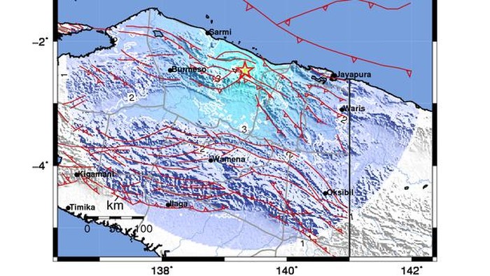 Gempa bumi Kabupaten Sarmi, Papua.