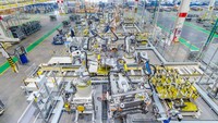 Begini suasana perakitan mobil listrik di Yuncheng, Provinsi Shanxi, China.