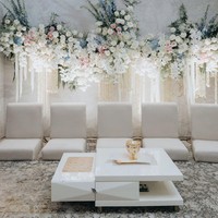 Dekorasi yang dibangun pun berhasil membalut suasana acara semaan Al-Quran dan pengajian menjadi semakin syahdu.