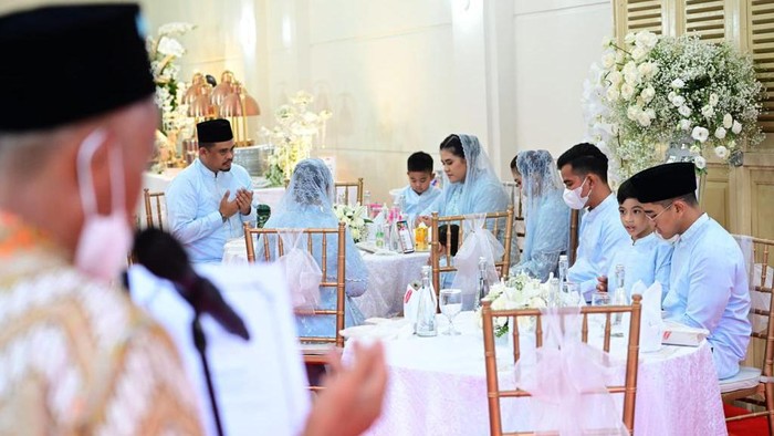 Pengajian digelar di rumah Presiden Jokowi jelang pernikahan Kaesang-Erina, Kamis (8/12/2022).