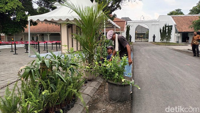 Persiapan di Puro Mangkunegaran Solo, Kamis (8/12/2022).
