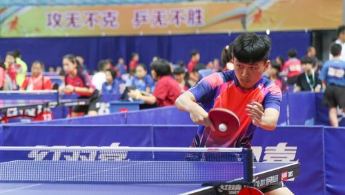 Ilustrasi pukulan dalam tenis meja.