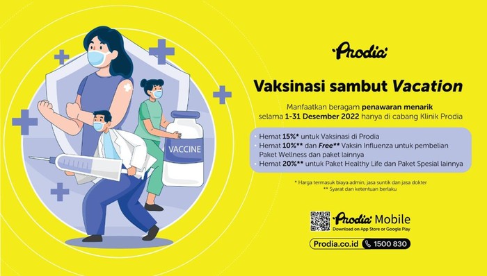 Sambut Libur Akhir Tahun, Prodia Beri Promo Vaksinasi HPV-Pneumonia