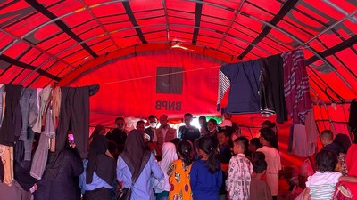 Giliran HIPMI Jaya Salurkan Bansos untuk Korban Gempa Cianjur