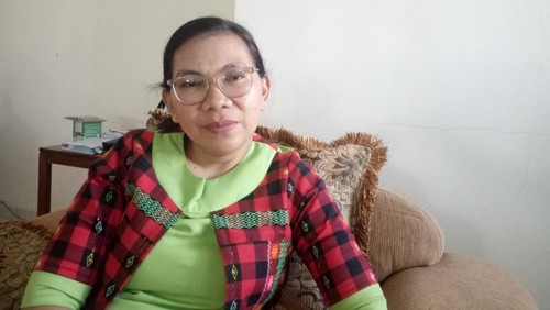 Kepala Dinas Ketenagakerjaan, Transmigrasi, Koperasi dan UMKM Kabupaten Manggarai Barat Theresia Primadona Asmon.