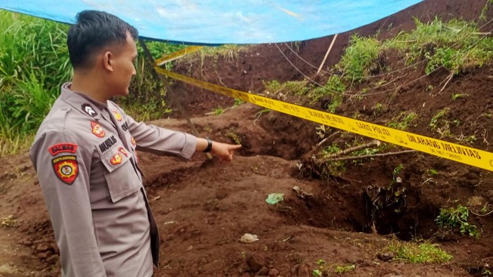 Lokasi 4 pekerja bangunan yang tertimpa longsor di Probolinggo
