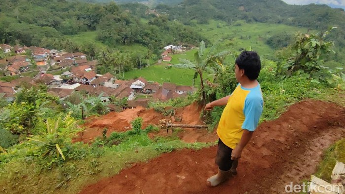 Lokasi longsor di Ciamis