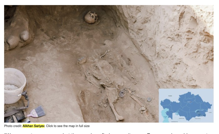 Potret ekskavasi Saka Warrior di Kazakhstan