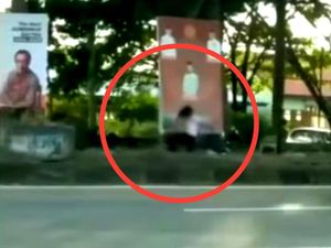 Detik-detik Pria Gondrong di Konawe Pukul dan Tendang Wanita hingga Ambruk