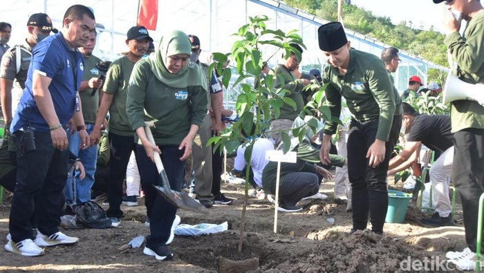 gubernur khofifah hijaukan kawasan bekas tambang di Trenggalek