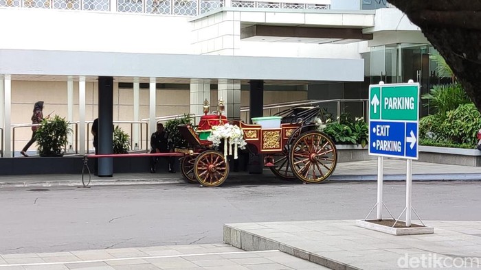 Kereta kuda sudah disiapkan jelang pernikahan Kaesang dan Erina.