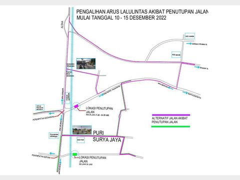 Rekayasa lalu lintas selama penutupan perempatan Gedangan dan Sruni Sidoarjo