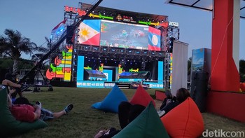 Sedangan di Earth Stage, ada adu mekanik para atlet esports di game Dota 2. Foto: (Panji Saputro/detikINET).