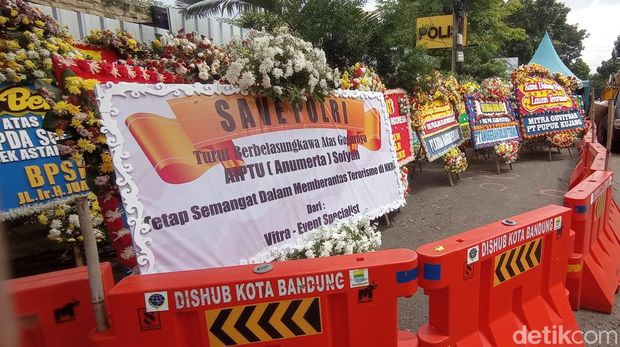 Suasana terkini di Polsek Astana Anyar.