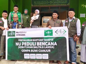 Tim NU Peduli Salurkan Donasi Bantuan untuk Korban Gempa Cianjur